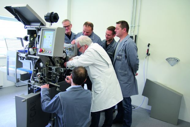 Training on the machines. Training on the machines.