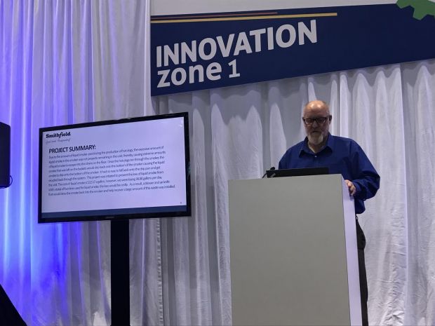 Kevin McCance of Smithfield discusses how the company made simple, cost-effective adjustments to its smoker to prevent excessice liquid smoke loss. Kevin McCance of Smithfield discusses how the company made simple, cost-effective adjustments to its smoker to prevent excessice liquid smoke loss.
