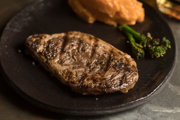 The proof-of-concept incorporates real muscle, fat, and vascular-like system similar to a ribeye from a slaughtered cow, in strategy to build a diverse portfolio of cultivated meat cuts of any dimension. The proof-of-concept incorporates real muscle, fat, and vascular-like system similar to a ribeye from a slaughtered cow, in strategy to build a diverse portfolio of cultivated meat cuts of any dimension.