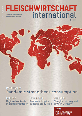 FLEISCHWIRTSCHAFT international 3/2020 Titelseite FLEISCHWIRTSCHAFT international 3/2020 Titelseite